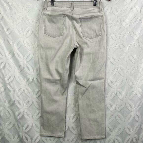 Eileen Fisher Organic Cotton Light Gray Cropped Jeans Size 8 - Picture 3 of 7